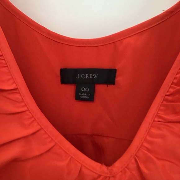 J Crew Ruffled Tiered Taffeta Maxi Dress Orange Red Resort Casual Size 00 - Picture 5 of 9